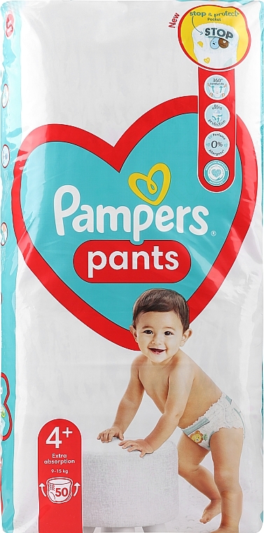 Diaper Pants, size 4+, 9-15 kg, 50 pcs - Pampers Pants — photo N1