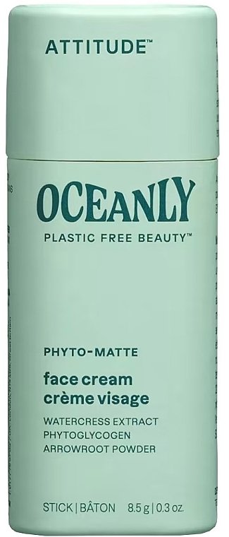 Cream Stick for Combination Skin - Attitude Phyto-Matte Oceanly Face Cream — photo N1