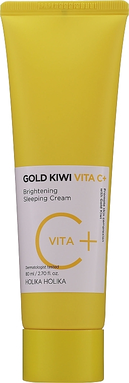Brightening Night Face Cream - Holika Holika Gold Kiwi Vita C+ Brightening Sleeping Cream — photo N5