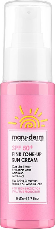 Tonifying Sunscreen - Maruderm Cosmetics Pink Tone-Up Sun Cream SPF 50 — photo N1