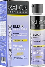 Hair Elixir 'Total Blonde' - Salon Professional Elixir Mega Shine Anti Yellow Total Blonde — photo N2
