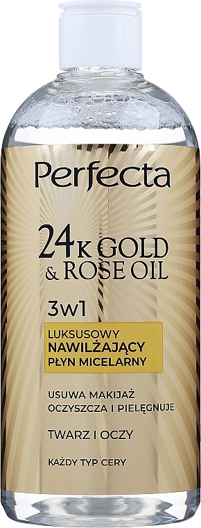 Micellar Face Fluid - Perfecta 24k Gold & Rose Oil — photo N1