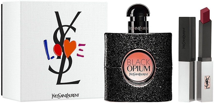 Yves Saint Laurent Black Opium - Set (edp/50ml + lipstick/2g)  — photo N1