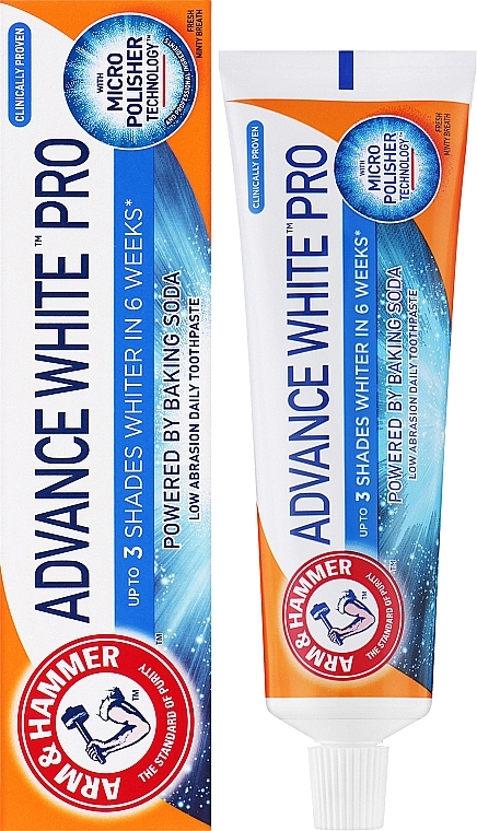 重曹入りホワイトニング歯磨き粉 - Arm & Hammer Advanced White Pro Toothpaste — photo N2