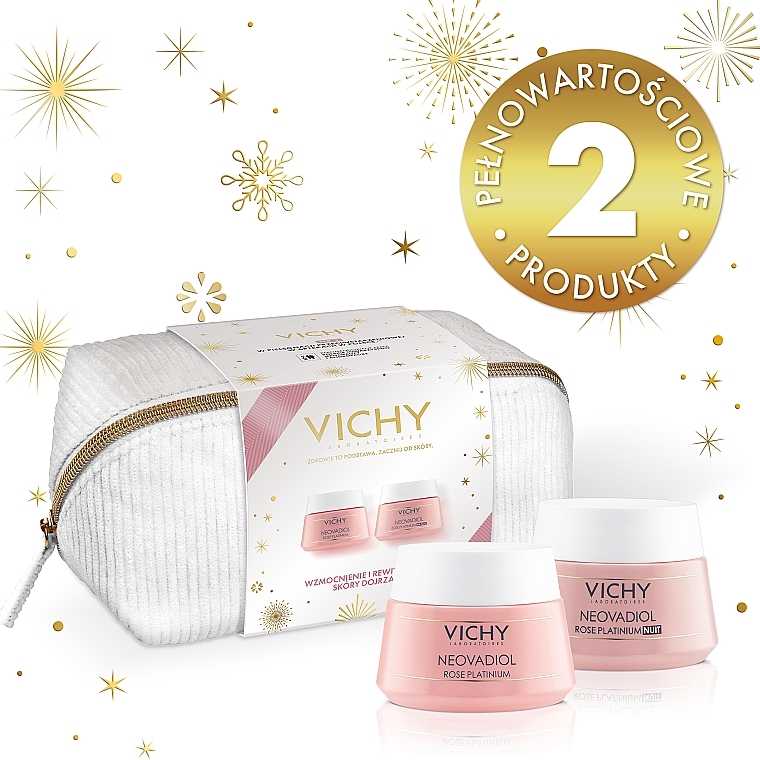 Face Care Kit - Vichy Neovadiol Rose Platinium (night/cr/50ml + day/cr/50ml + pouch) — photo N2