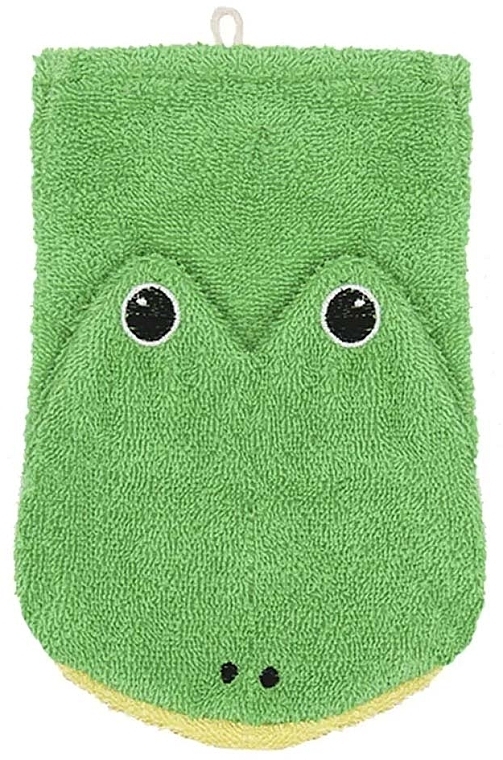 Kids Puppet Bath Sponge 'Frog Fred' - Fuernis Wash Glove Big — photo N1
