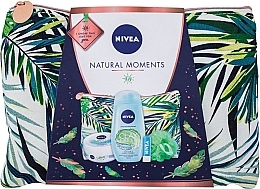 Fragrances, Perfumes, Cosmetics Set - Nivea Nivea Clay Fresh Set (sh/gel/250ml + cr/200ml + lip/balm/4.8g + washcloth/1pcs)