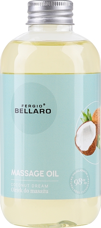 Massage Oil "Coconut" - Fergio Bellaro Massage Oil Coconut Dreem — photo N1