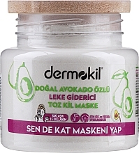 Fragrances, Perfumes, Cosmetics Clay Mask with Avocado Powder - Dermokil Avocado Powder Clay Mask