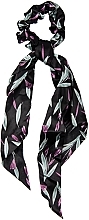 Fragrances, Perfumes, Cosmetics Hair Tie, black with tulip - Donegal FA-5615