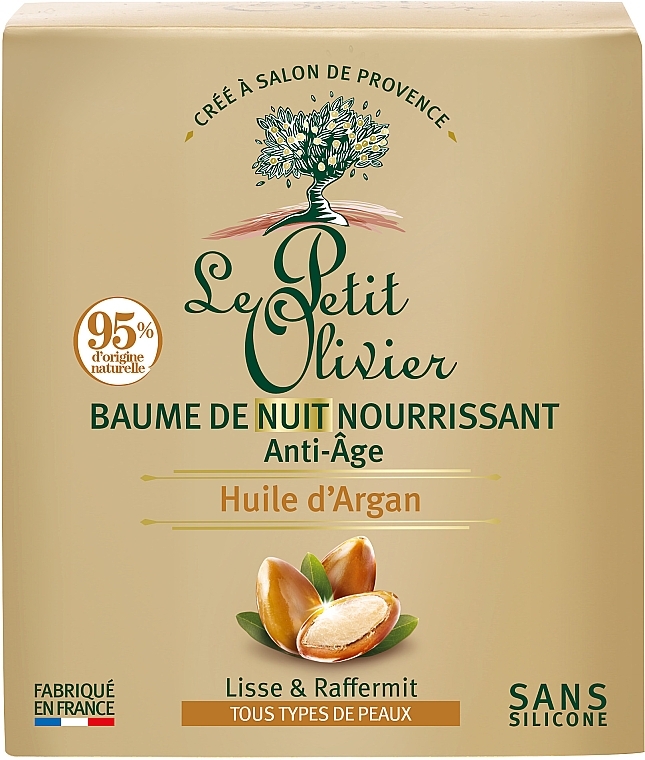 Anti-Aging Night Face Balm with Argan Oil - Le Petit Olivier Night Balm Anti-aging Argan Oil — photo N16