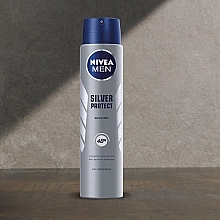 Men Antiperspirant Deodorant Spray "Silver Protection" - NIVEA Deodorant Silver Protect For Men — photo N5