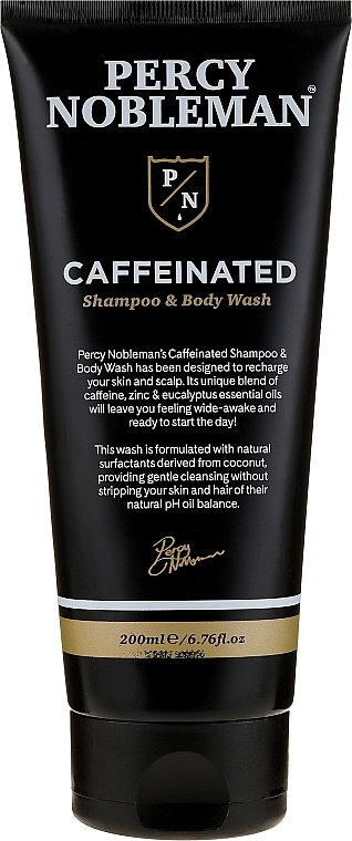 Men Caffeine Gel-Shampoo - Percy Nobleman Caffeine Shampoo & Body Wash — photo N1