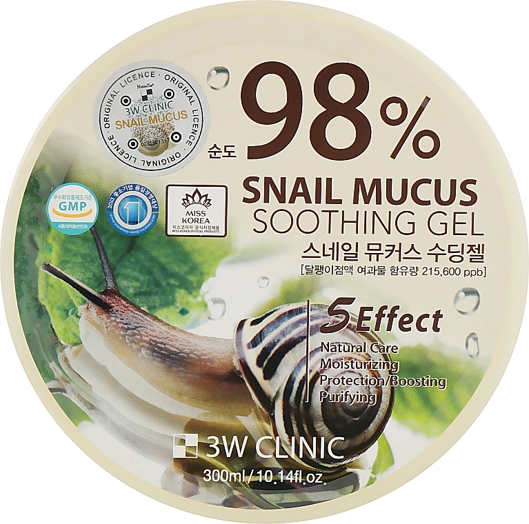 Universal Snail Mucin Gel - 3W Clinic Snail Soothing Gel — photo N1