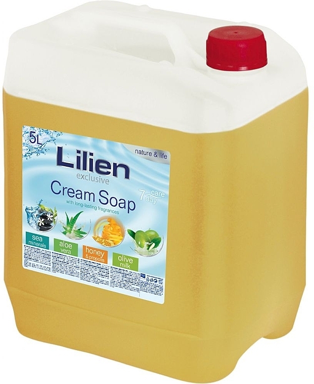 Honey Liquid Cream Soap - Lilien Honey Cream Soap (canister) — photo N1