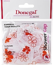 Fragrances, Perfumes, Cosmetics Shower Cap, 9298, white with orange flowers - Donegal Shower Cap