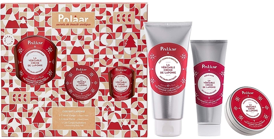 Set - Polaar Christmas 2020 Lapland Cracker Gift Set (hand/cr/50ml + cr/50ml + body/milk/200ml) — photo N2