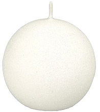 Fragrances, Perfumes, Cosmetics Decorative Candle "Glamour Ball" white, 8 cm - Artman Glamour