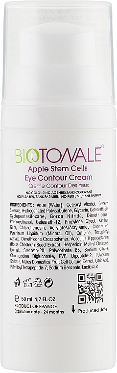 Eye Cream with Apple Stem Cells - Biotonale Apple Stem Cells Eye Contour Cream (dispenser)  — photo N2