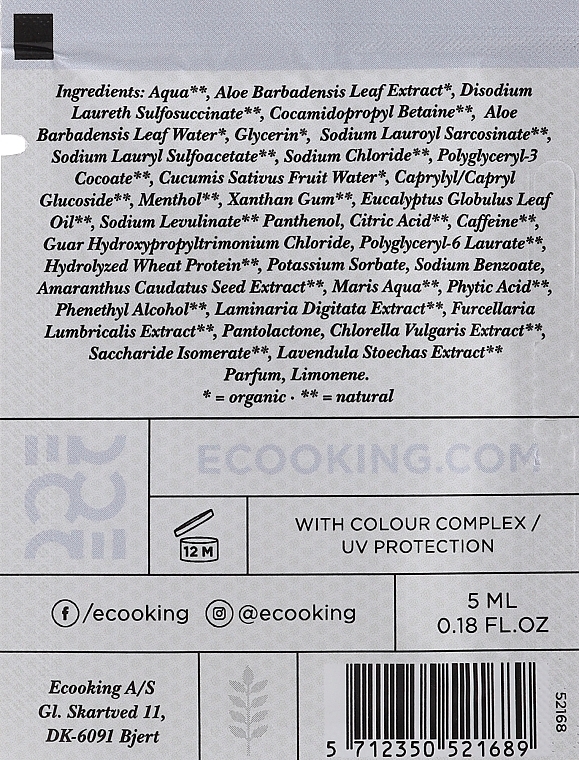 GIFT! Soothing Shampoo for Dry & Sensitive Scalp - Ecooking Multi Shampoo (sample) — photo N2