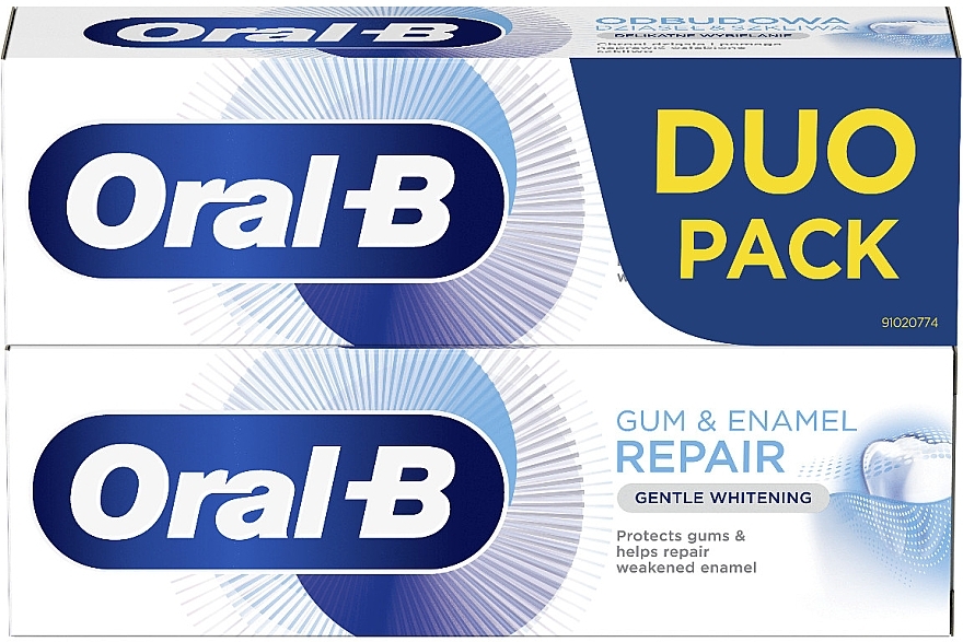 Set - Oral-B Gum & Enamel Repair Gentle Whitening Toothpaste (toothpaste/2x75ml) — photo N1