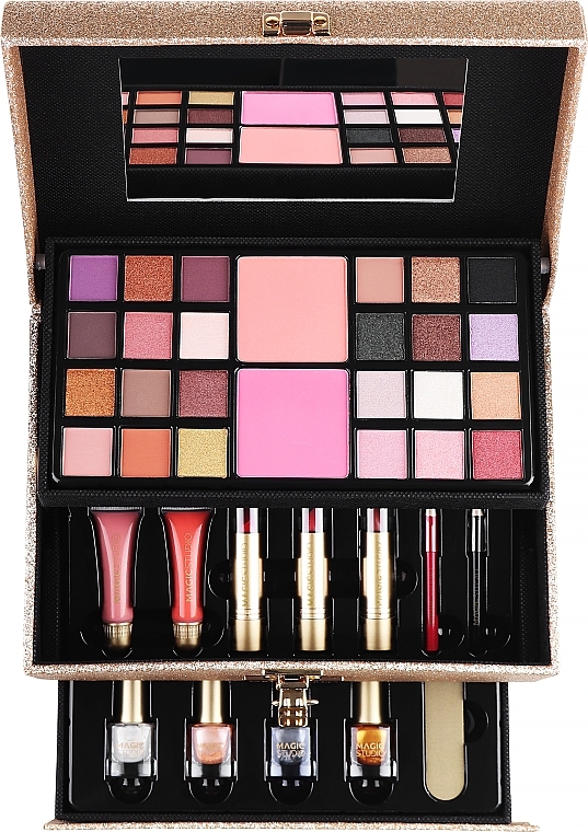 Makeup Kit in a Case - Magic Studio Sparkly Diamond Removable Makeup Box — photo N1