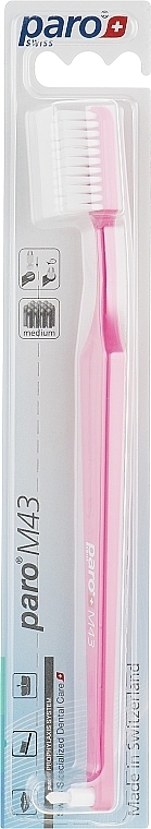 Toothbrush M43, pink - Paro Swiss Isola F — photo N1