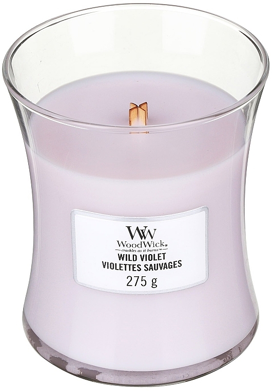 Scented Candle in Glass - WoodWick Hourglass Candle Wild Violet — photo N7