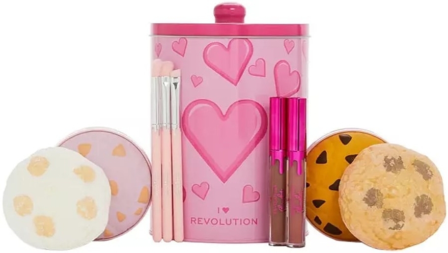 Set, 10 products - I Heart Revolution Cookie Tin — photo N1