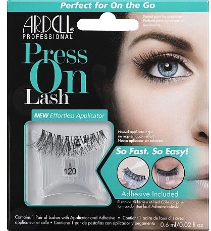 False Lashes - Ardell Press On Lash 120 Black — photo N1