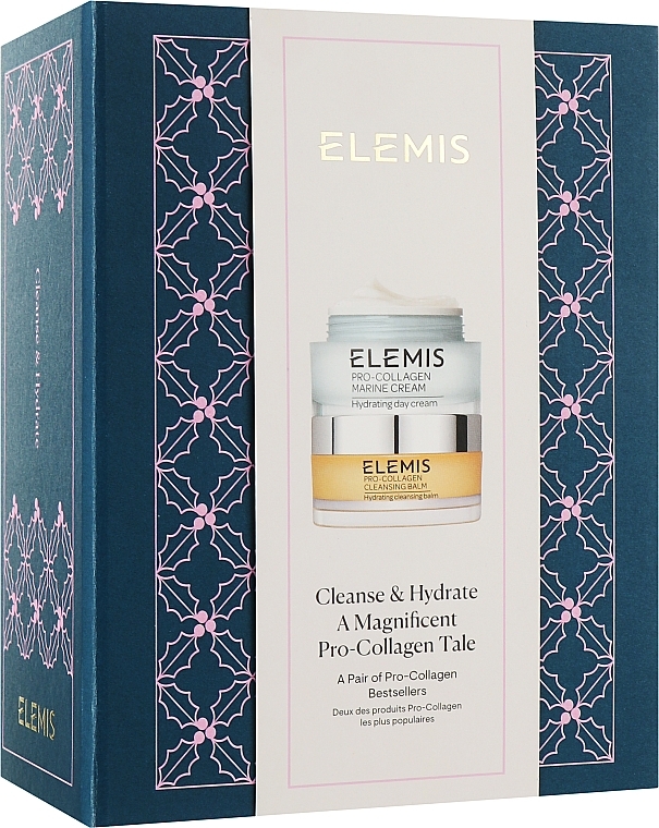 Skin Cleansing & Moisturizing Set - Elemis Cleanse & Hydrate A Magnificent Pro-Collagen Tale (f/cr/50ml + f/balm/50g) — photo N1