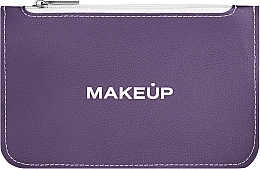 Fragrances, Perfumes, Cosmetics Flat Makeup Bag "Autograph", purple - MAKEUP Cosmetic Bag Flat Purple