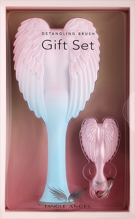 Gift Set, pink-blue - Tangle Angel Limited Edition Gift Set (brush/1pc + brush/mini/1pcs) (2 pcs.) — photo N1