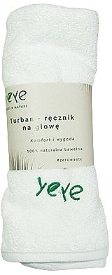 Cotton Turban Hair-Wrap, White - Yeye  — photo N1