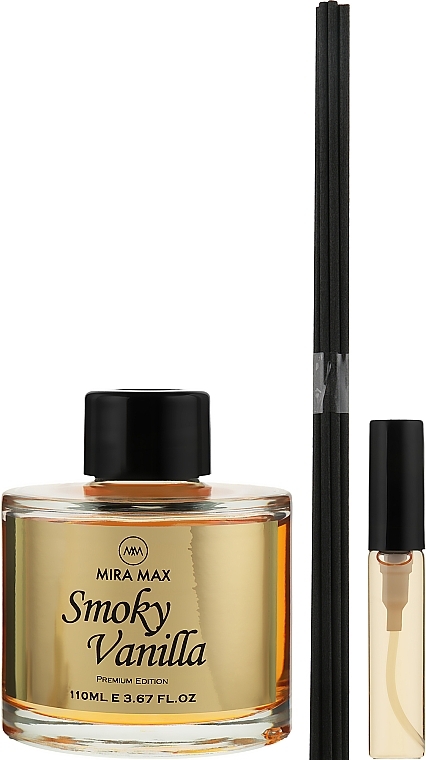 Reed Diffuser + tester - Mira Max Smoky Vanilla Fragrance Diffuser With Reeds Premium Edition — photo N2