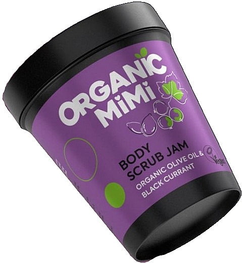 Body Scrub 'Olive & Blackcurrant' - Organic Mimi Body Scrub Jam Olive & Black Currant — photo N1