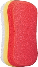 Massage Body Sponge, red-yellow - Sanel Fit Kosc №1 — photo N1