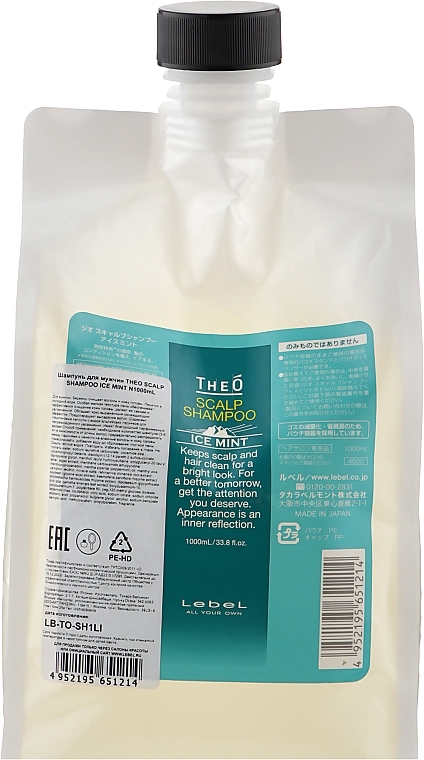 Ice Mint Shampoo - Lebel TheO Scalp Shampoo Ice Mint — photo N5