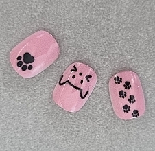 Adhesive False Nails for Kids 'Cats', 971 - Deni Carte Tipsy Kids — photo N3