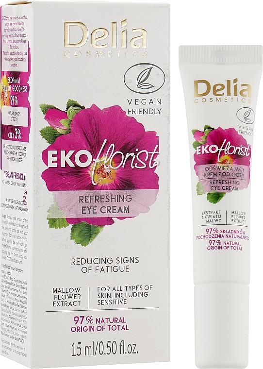 Refreshing Eye Cream - Delia Cosmetics Ekoflorist — photo N2