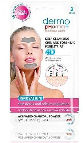 Healing Forehead & Chin Patch - Dermo Pharma Deep Cleasing Chin And Forehead Pore Strips — photo N1