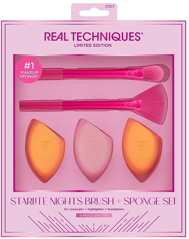 Set - Real Techniques Starlite Nights (sponge/3pcs + brush/2pcs) — photo N1