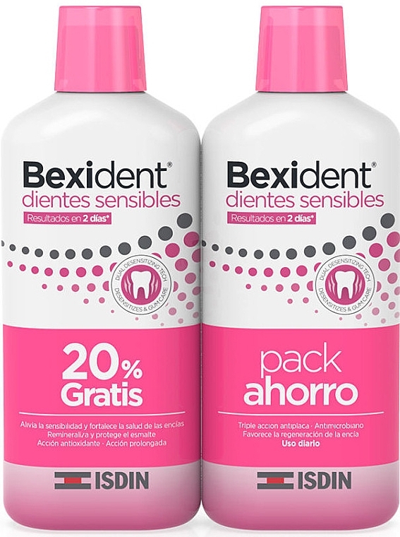 セット - Isdin Bexident Dientes Sensibles Colutorio Duo (mouthwash/2x500ml) — photo N1