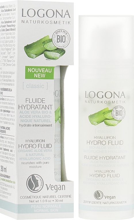 Moisturizing BIO-Hydro-Fluid with Hyaluronic Acid & Aloe - Logona Hyaluron Hydro Fluid — photo N1