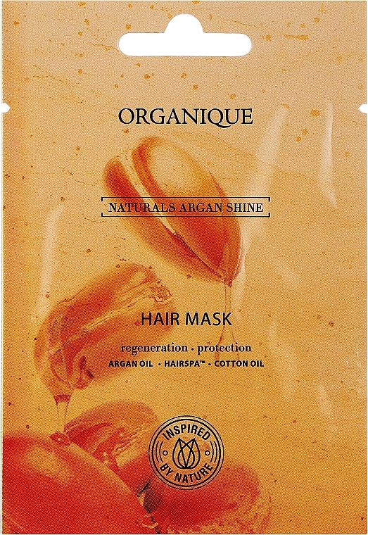 SPA mask for dry, dull hair and sensitive scalp - Organique Naturals Argan Shine (sample) — photo N1