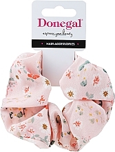 Fragrances, Perfumes, Cosmetics Hair Tie, FA-5608, light pink with flowers - Donegal