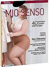 Tights "Slim Silhouette Plus Size" 40 Den, black - Mio Senso — photo N1