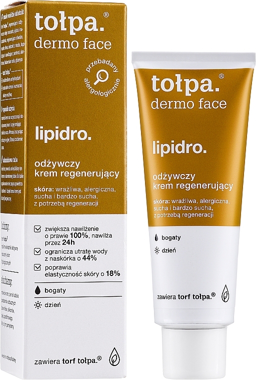 Nourishing Face Cream - Tolpa Dermo Face Lipidro Rich Nourishing Regenerating Cream — photo N1