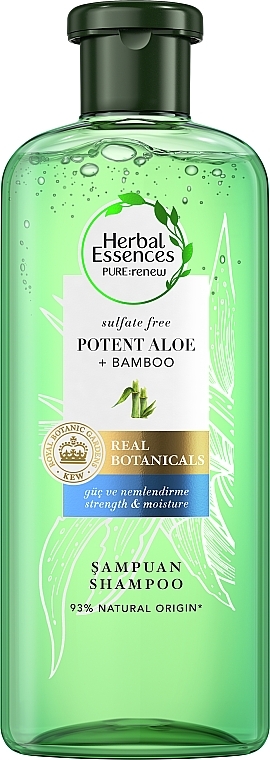 Shampoo 'Aloe and Bamboo' - Herbal Essences Potent Aloe + Bamboo Shampoo — photo N1