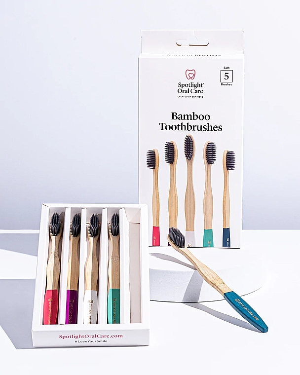 Bamboo Toothbrush Set - Spotlight Oral Care 5-Pack Bamboo Toothbrushes — photo N14